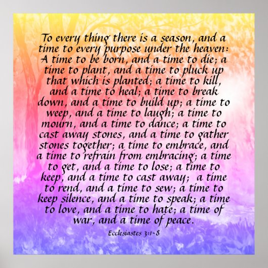 エクレシアテス3:1-8 ポスター (正面)