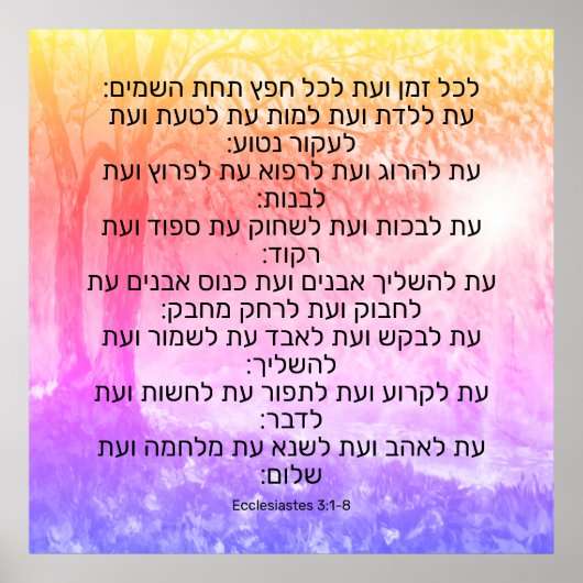 エクレシアテス3:1-8 ポスター (正面)