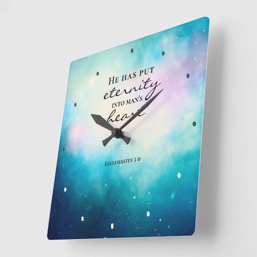 エクレシエス3 11彼は人のハートに永遠を スクエア壁時計 (傾斜)