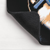 エク太陽のリップ・グラスを着たArt Eclipseハスキー犬 マウスパッド (コーナー)