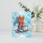 エク失ったワラTシャツで ポストカード (スタンド正面)