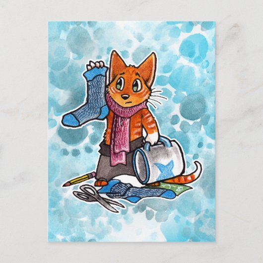 エク失ったワラTシャツで ポストカード (正面)