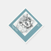 エグお洒落シェルにフローラのイースターキットン スタンダードカクテルナプキン (角)