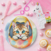 エグお洒落シェルにフローラのイースターキットン ペーパープレート (パーティー)