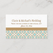 エグシェルブルー金ゴールドモ結婚ロッコテーブルプレイス プレイスカード (裏面)