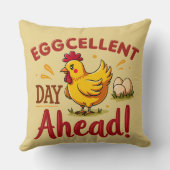 エグセルントデイアヘッドおもしろいチキンファーム クッション (裏面)