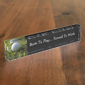 エグゼクおもしろいティブオフィスゴルフテーマ デスクネームプレート (側面)