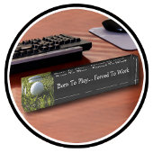 エグゼクおもしろいティブオフィスゴルフテーマ デスクネームプレート