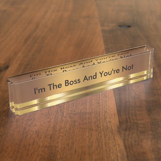 エグゼクおもしろいティブボス名プレート デスクネームプレート (側面)