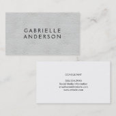 エグゼクエレガントティブグレーレザー 名刺 (正面/裏面)