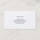 エグゼクエレガントティブグレーレザー 名刺 (裏面)