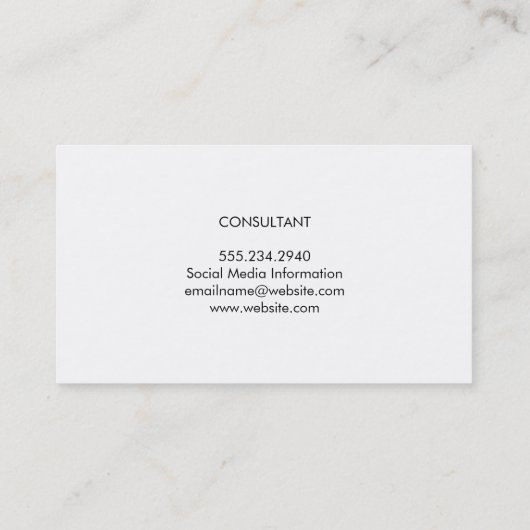 エグゼクエレガントティブグレーレザー 名刺 (裏面)