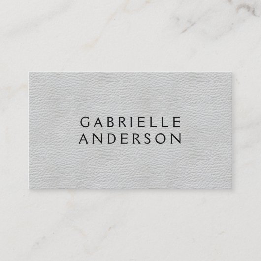 エグゼクエレガントティブグレーレザー 名刺 (正面)