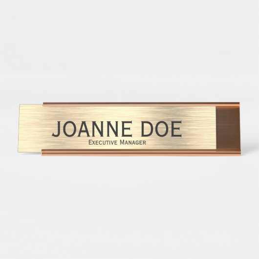 エグゼクエレガントティブマネージャーデスク名プレート デスクネームプレート (正面)