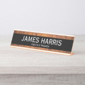 エグゼクエレガントティブマネージャーWood Look デスクネームプレート (正面)