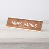 エグゼクエレガントティブマネージャWood Texture 1 デスクネームプレート (正面)