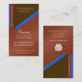 エグゼクスタイリッシュシ企業のュ自然・ダマスク 名刺 (正面/裏面)