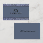 エグゼクストライプのティブブルーII名刺 名刺 (正面/裏面)