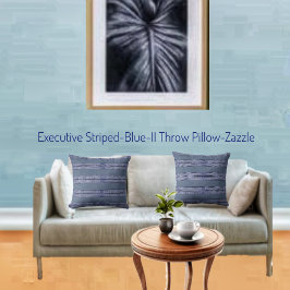 エグゼクストライプのティブブルーII クッション