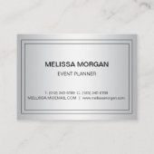 エグゼクティブばら色の金ゴールドホイルの銀のモノグラム 名刺 (裏面)