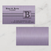 エグゼクティブアメジストモノグラム 名刺 (正面/裏面)
