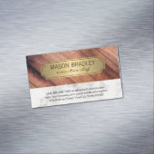 エグゼクティブウッドおよび大理石金ゴールドフレーム マグネット名刺 (インサイチュ)