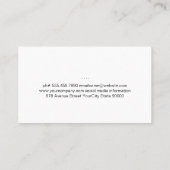 エグゼクティブウッドおよび大理石金ゴールドフレーム 名刺 (裏面)