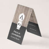 エグゼクティブウッドレザー理容師ブレード 名刺 (正面)