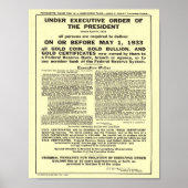 エグゼクティブオーダー6102禁金ゴールドコイン地金 ポスター (正面)