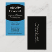 エグゼクティブカーブビジネスカード、明るい青 名刺 (正面/裏面)