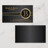 エグゼクティブクラシックブラックモノグラム 名刺 (正面/裏面)