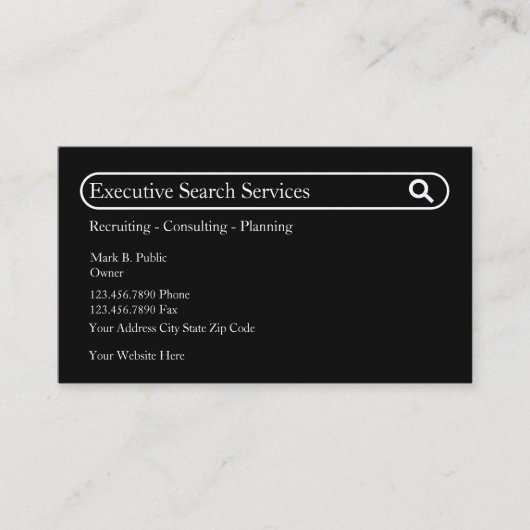 エグゼクティブサーチ雇用テーマ名刺 名刺 (正面)
