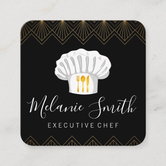 エグゼクティブシェフアールデコトリム スクエア名刺 (正面)