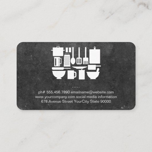 エグゼクティブシェフキッチンツール 名刺 (裏面)