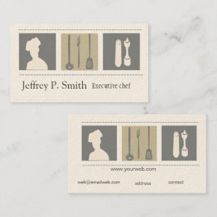 エグゼクティブシェフケータリングフードディスト料理 名刺
