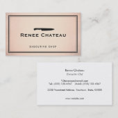 エグゼクティブシェフナイフロゴ銅背景 名刺 (正面/裏面)