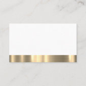 エグゼクティブシェフハット | 金ゴールド金属トリム 名刺 (裏面)