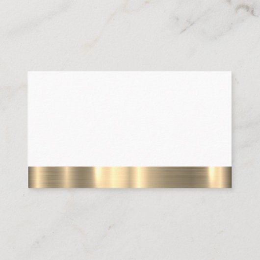 エグゼクティブシェフハット | 金ゴールド金属トリム 名刺 (裏面)