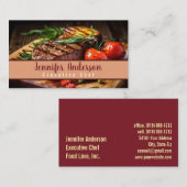 エグゼクティブシェフパーソナルシェフスーシェフレストラン 名刺 (正面/裏面)