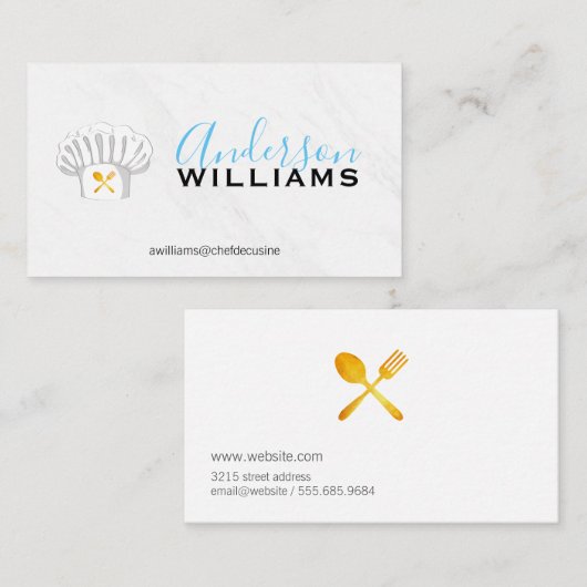 エグゼクティブシェフマーブル 名刺 (正面/裏面)