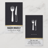 エグゼクティブシェフレザーマーブルトリム 名刺 (正面/裏面)