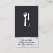 エグゼクティブシェフレザーマーブルトリム 名刺 (裏面)