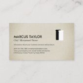 エグゼクティブシェフレストランオーナー 名刺 (裏面)