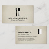 エグゼクティブシェフレストランオーナー 名刺 (正面/裏面)