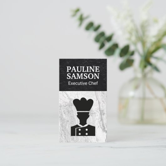 エグゼクティブシェフロゴ 名刺 (スタンド正面)