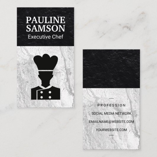 エグゼクティブシェフロゴ 名刺 (正面/裏面)