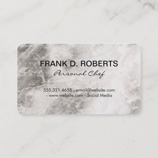 エグゼクティブシェフ大理石器 名刺 (裏面)