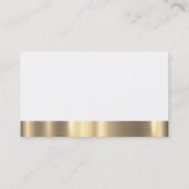 エグゼクティブシェフ金ゴールドトリム 名刺 (裏面)