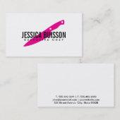 エグゼクティブシェフ(マゼンタ) 名刺 (正面/裏面)