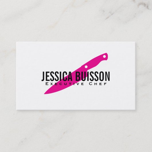 エグゼクティブシェフ(マゼンタ) 名刺 (正面)